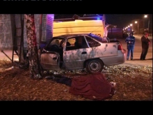 Сегодня ночью в Набережных Челнах уснувший за рулем водитель врезался в столб и погиб